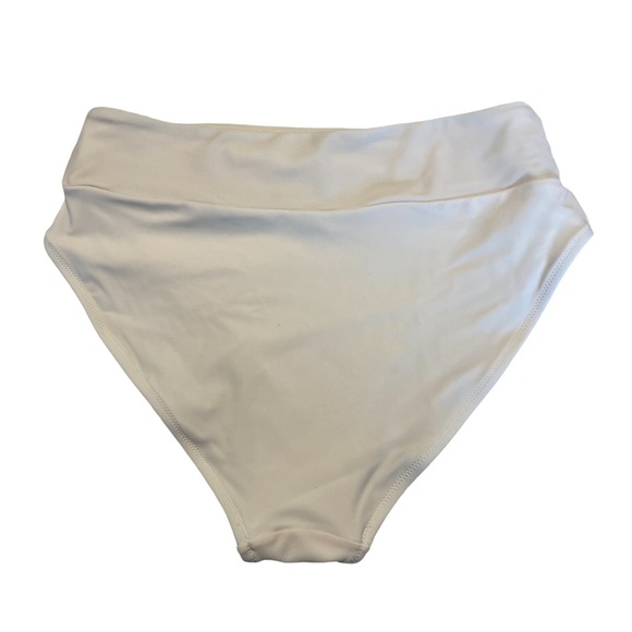 3/$12 High Waist Cream White Bikini Bottoms - Picture 4 of 9